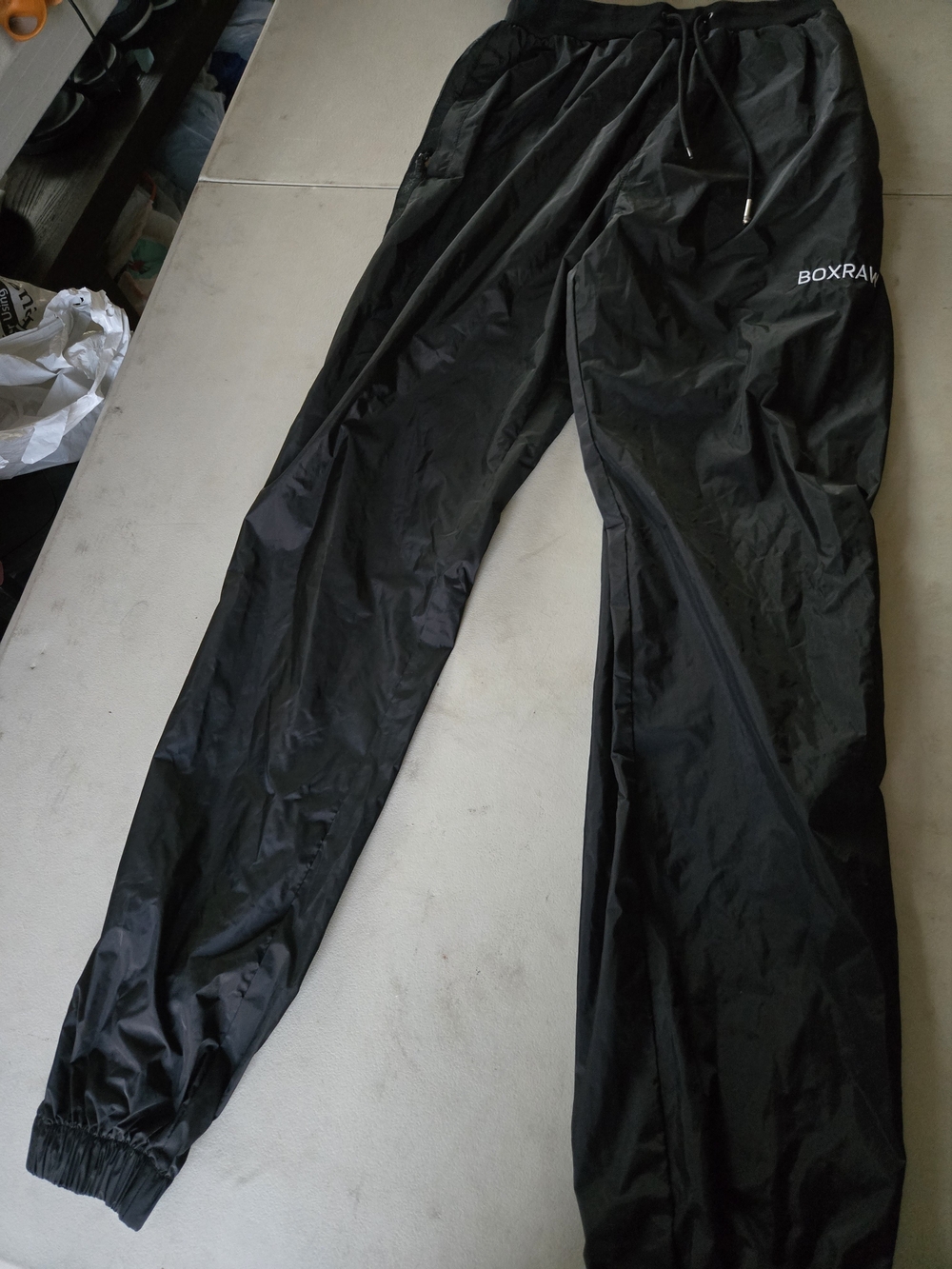 Boxraw Men's Black Windbreaker Joggers